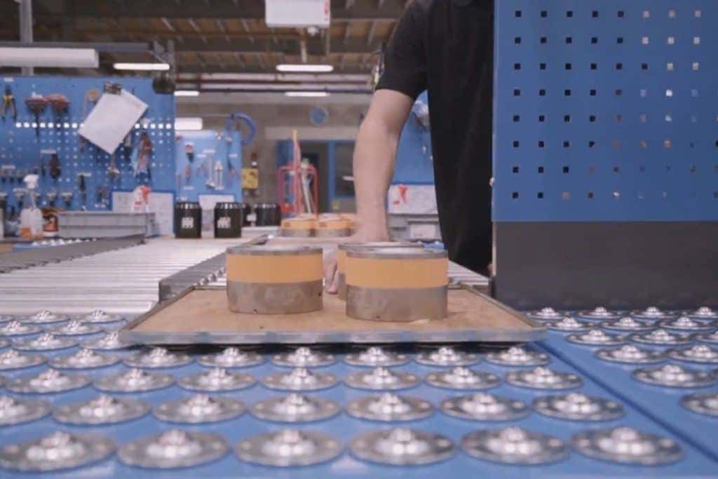 Ball transfer units laid on a table