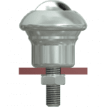 ball unit with thread fixing and support cup