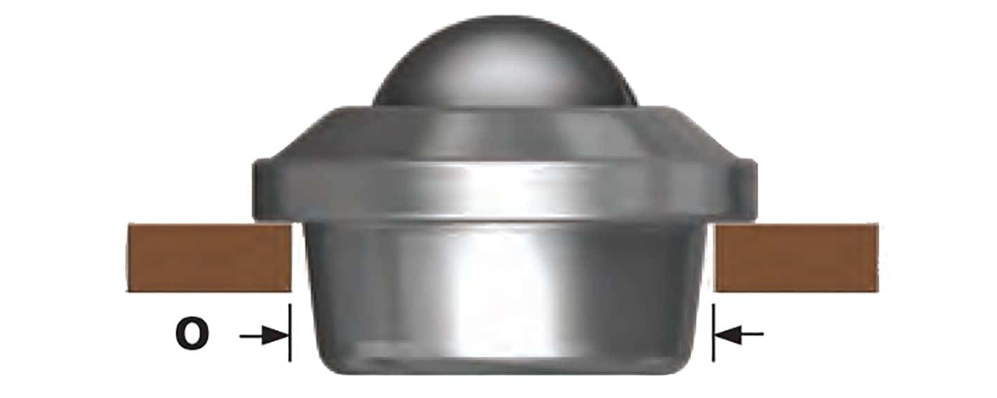 1007 ball transfer unit side view diagram