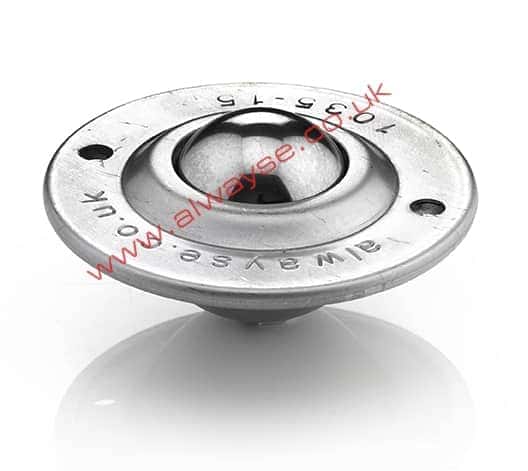 1035-15 flange fixing ball transfer unit with 2 round holes