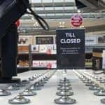 Retail checkout using ball transfer units