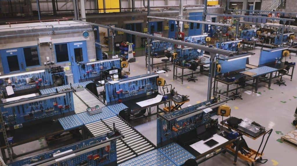 Atlas Copco workstations using Alwayse ball transfer units