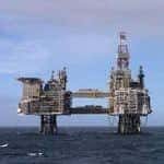 oil platform in the middle of the sea