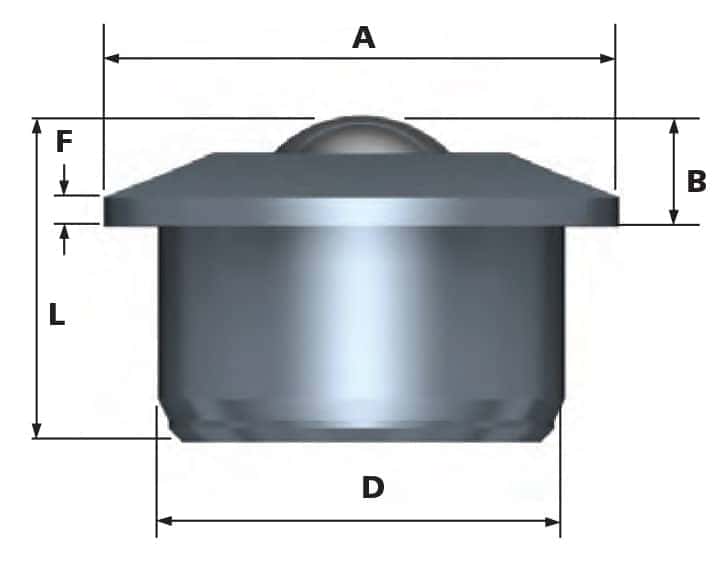 hd_806 ball transfer unit side view diagram