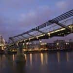 millenium bridge at night