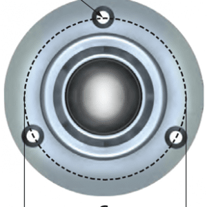 spring loaded ball transfer unit with large bottom flange