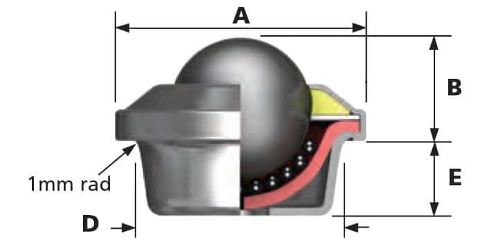 1007 ball transfer unit dimensions