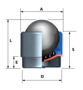 1700 ball transfer unit dimensions