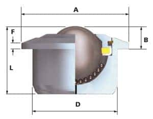 heavy duty 800 ball transfer unit dimensions