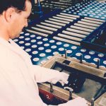 An old picture of a ball table